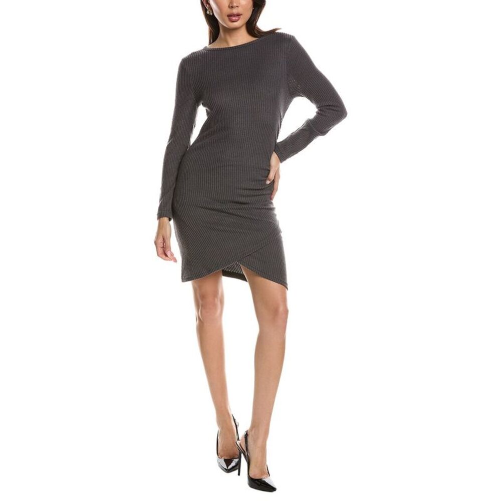 Maison Maar Womens  Long Sleeve Mini Dress, Gray